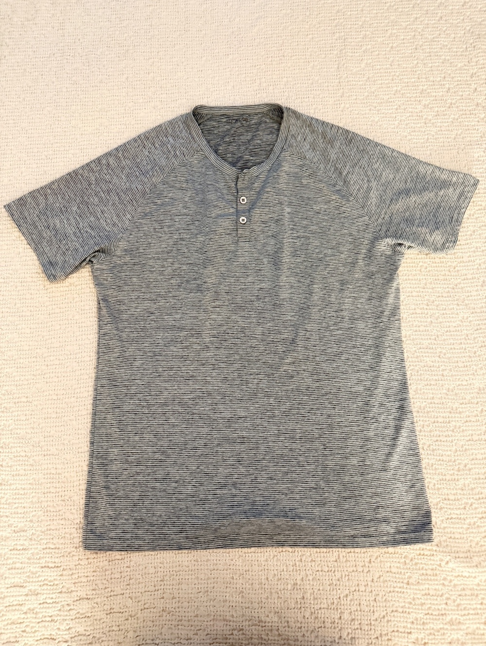 Heather gray short sleeve henley shirt